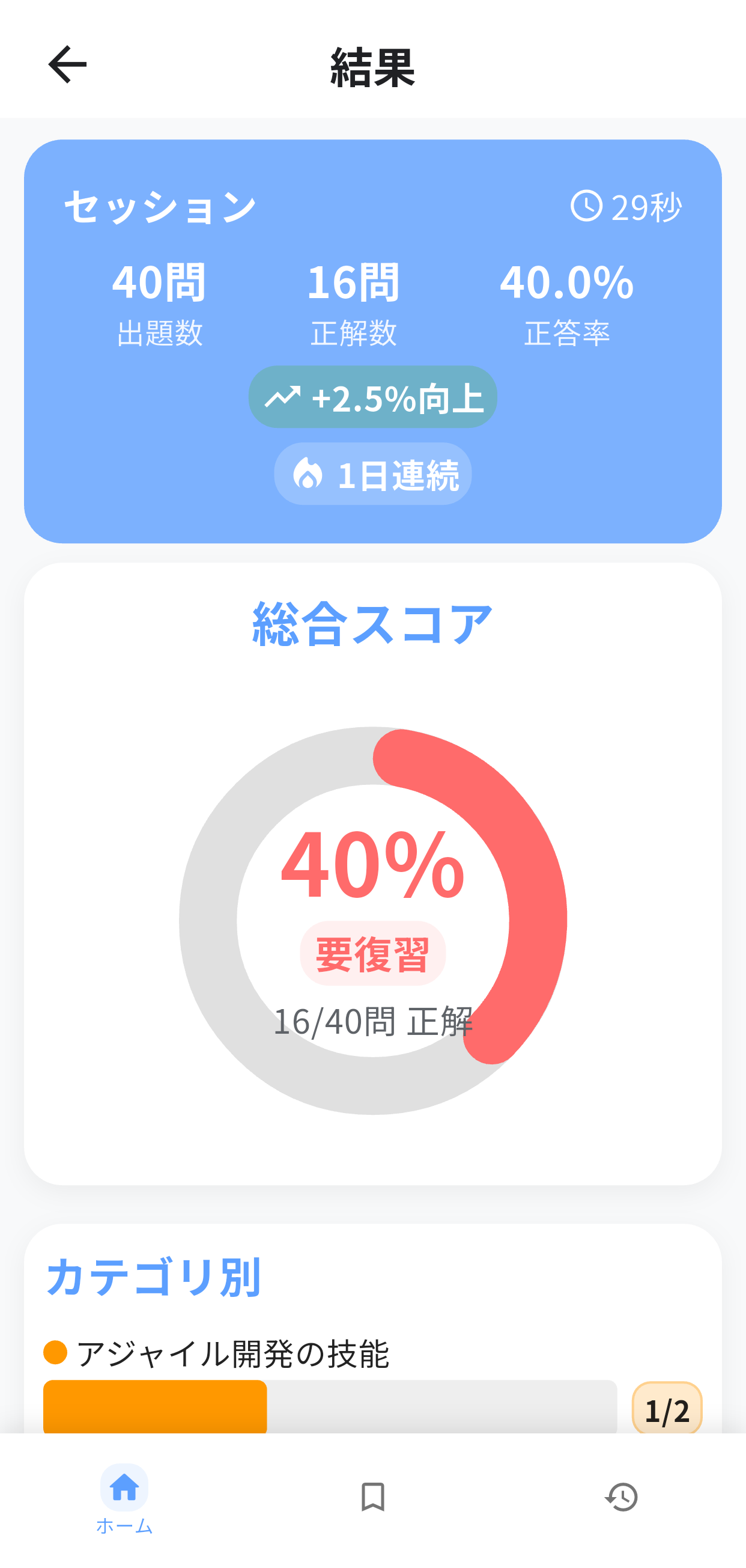 アジャイル検定Lv.1アプリ画面4