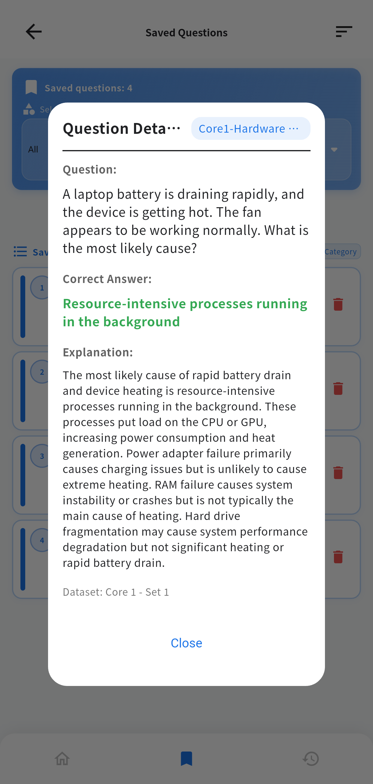 CompTIA A+ English app screen 6