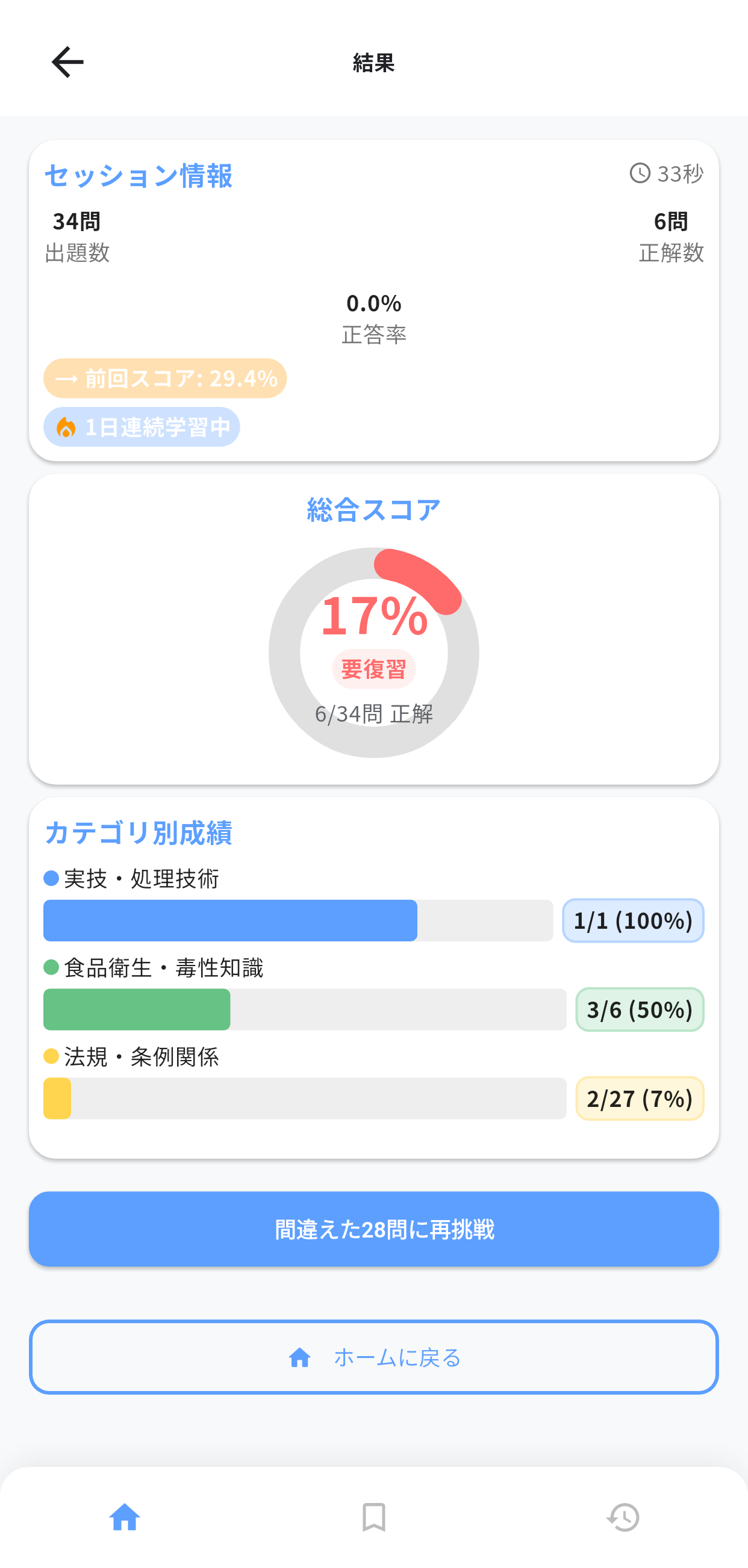フグ調理師試験アプリ画面4